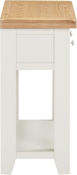 Windsor 2 Drawer Console Table Ivory/Oak - Image 6