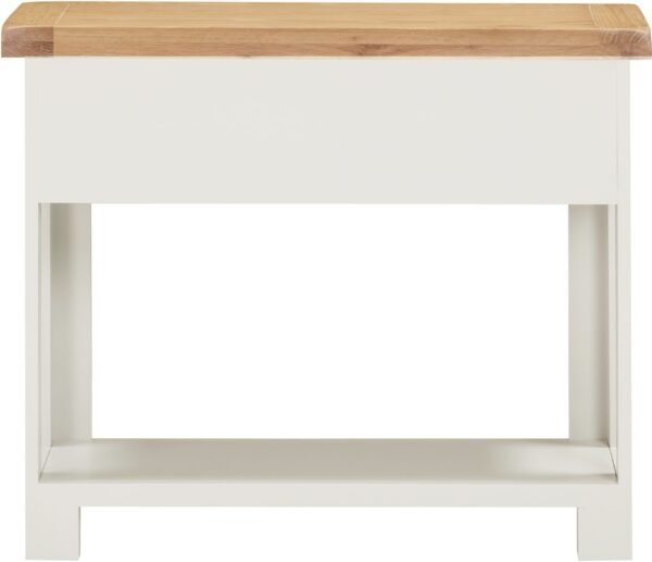 Windsor 2 Drawer Console Table Ivory/Oak - Image 7