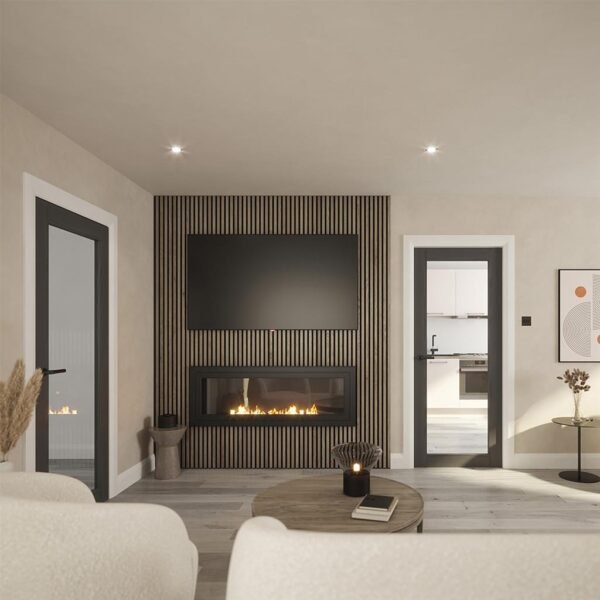 Nolita Grey Clear Glass Pre Finished Doors - Image 5