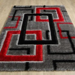 Mercury Rug - Grey Red / 3 Sizes