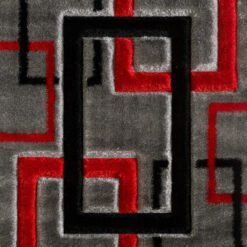 Alternative view of Mercury Rug - Grey Red / 3 Sizes