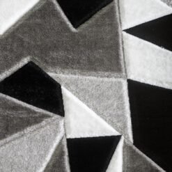 Alternative view of Pluton Rug - Black Grey / 3 Sizes