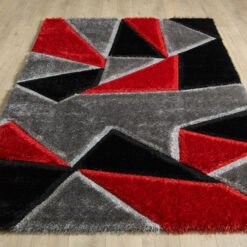 Pluton Rug - Grey Red / 3 Sizes