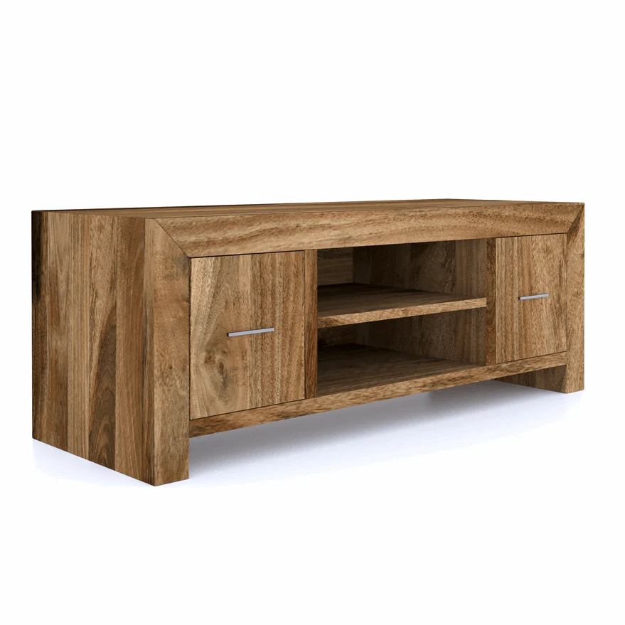 Mango Wood Plasma TV Cabinet - 120cm - Image 2