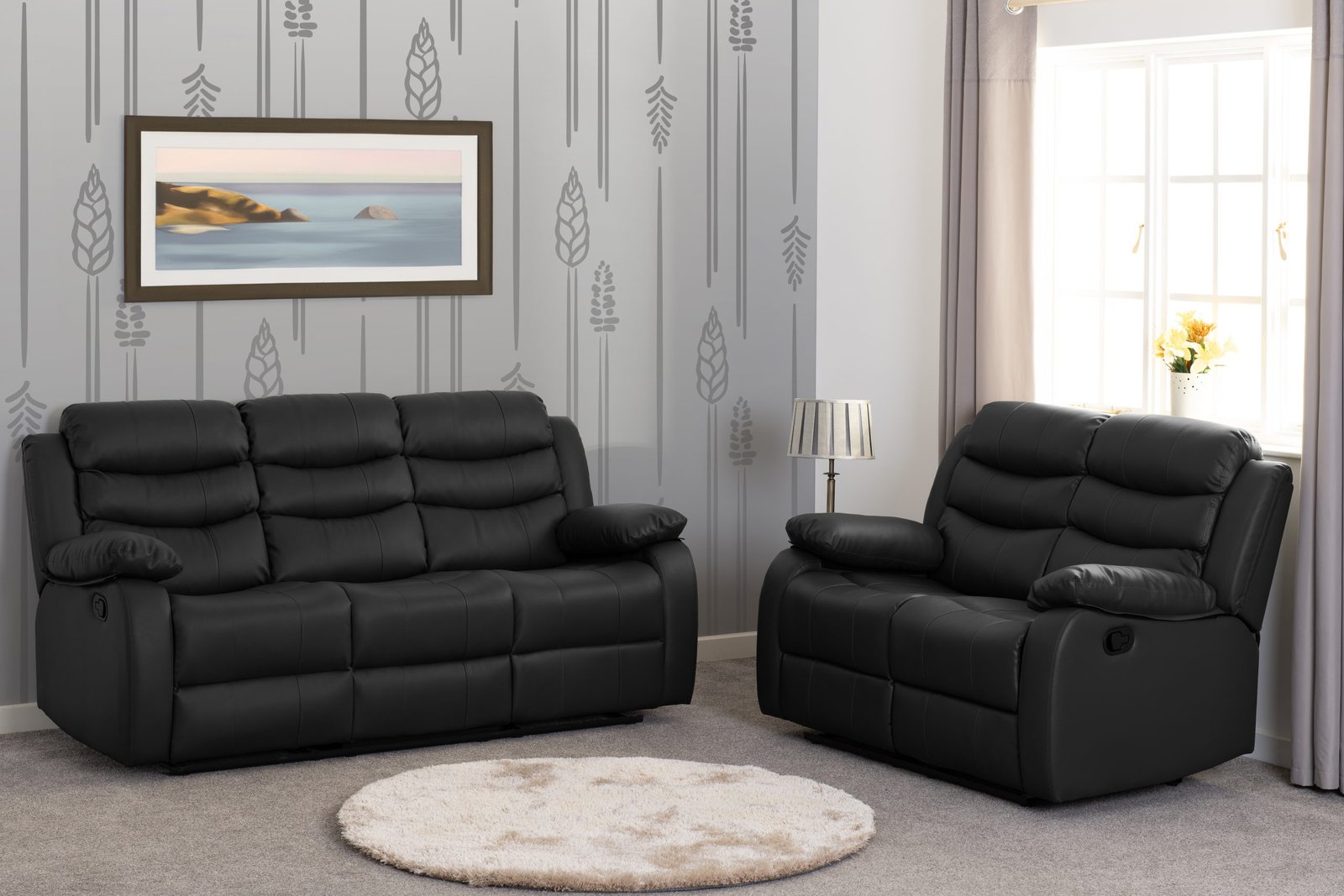 Roma 3+2 Manual Recliner Suite / 3 Colours - Image 6