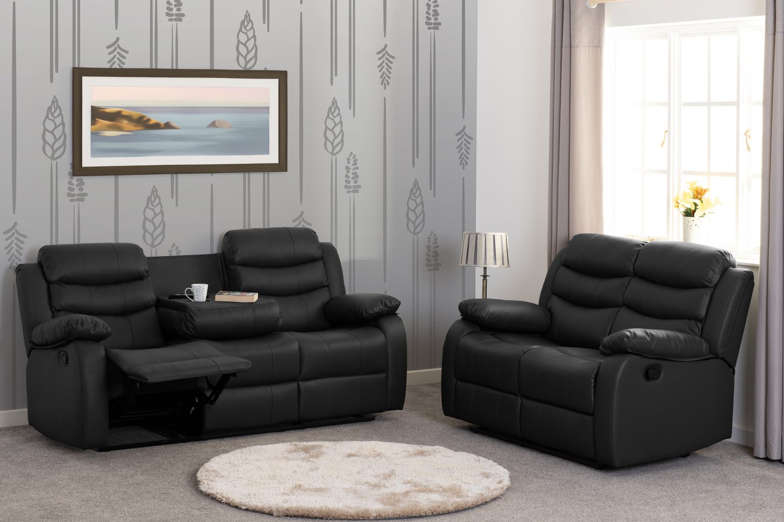 Roma 3+2 Manual Recliner Suite / 3 Colours - Image 5