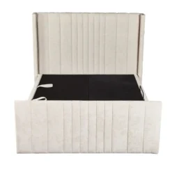 Alternative view of Clara Beige Fabric Smart Storage Bed