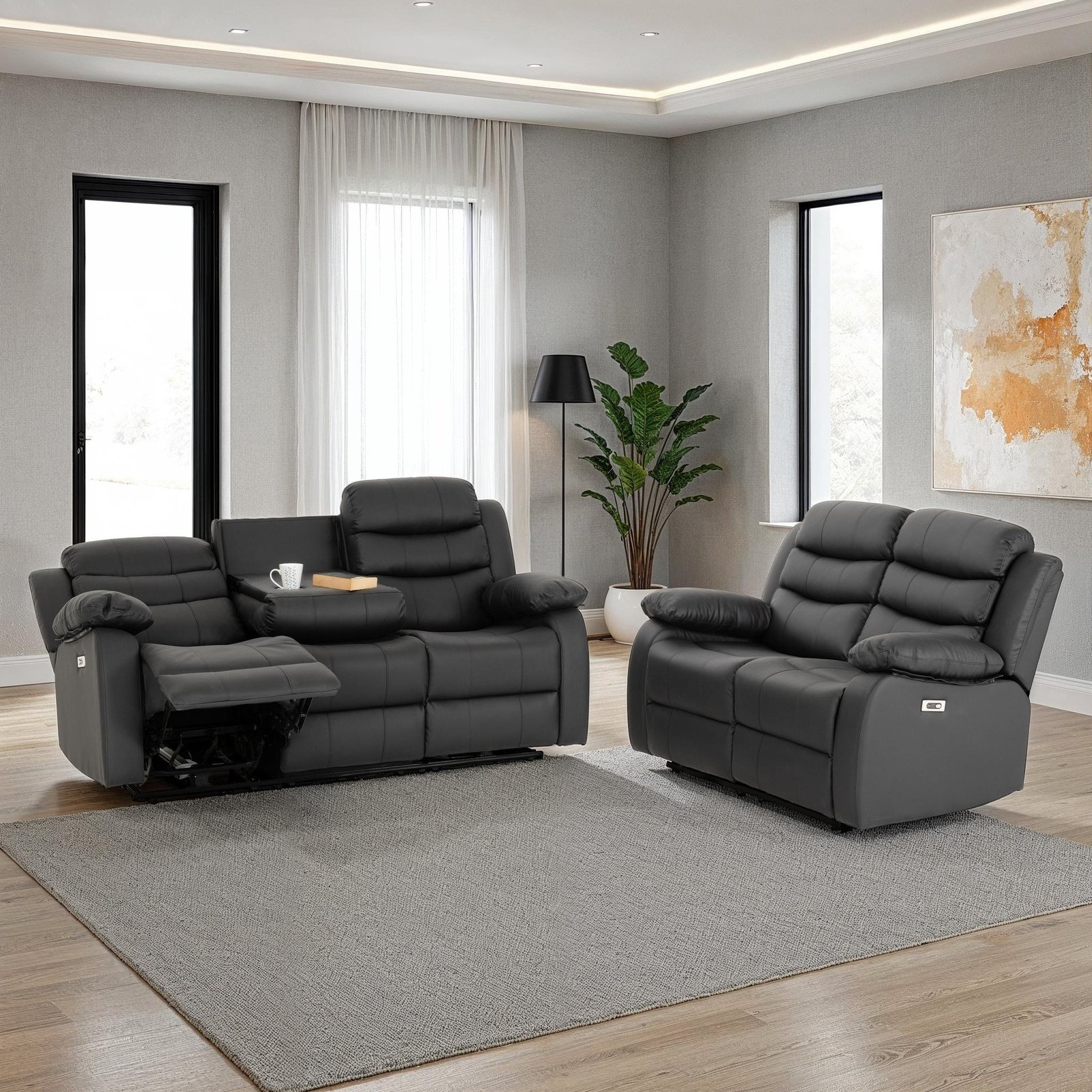 Roma 3+2 Electric Recliner Suite / 2 Colours - Image 14