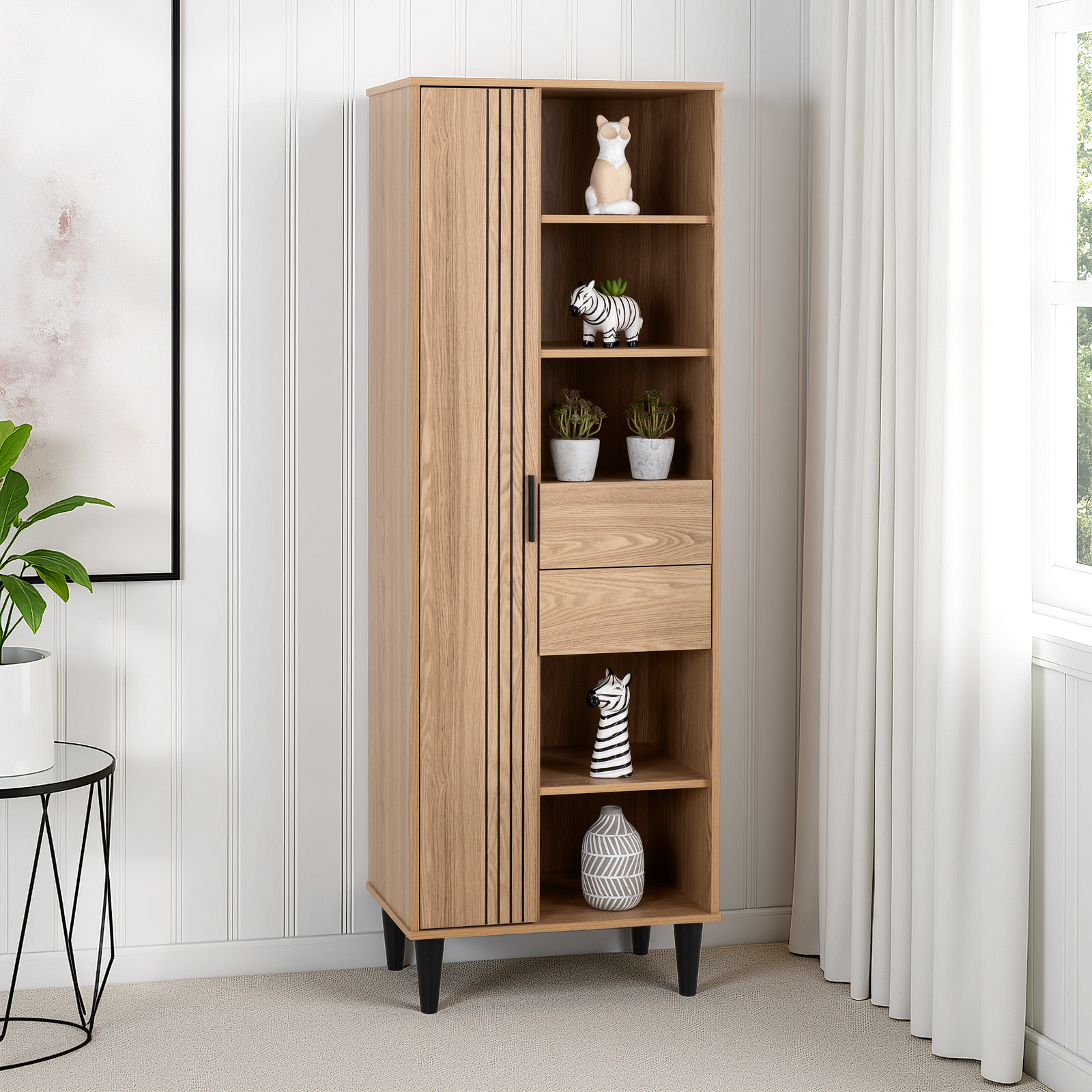 Tessa 1 Door 2 Drawer Bookcase Unit