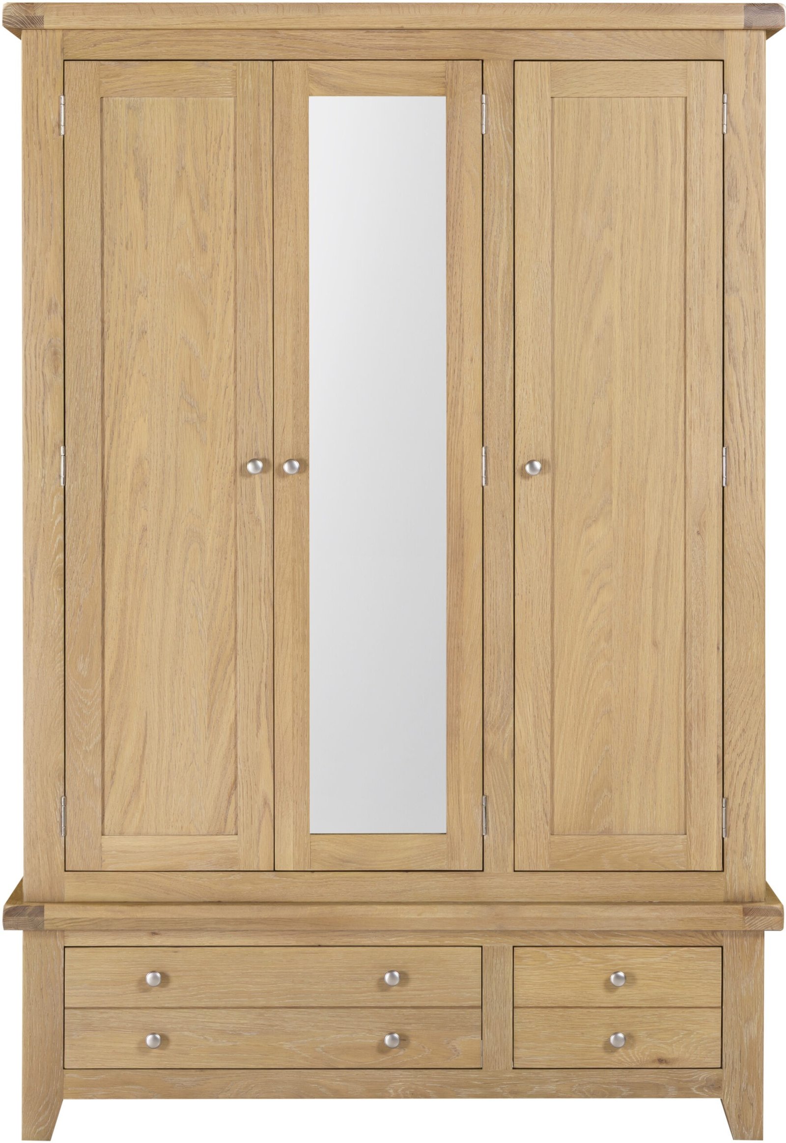 Windsor 3 Door 2 Drawer Wardrobe Natural Oak - Image 3