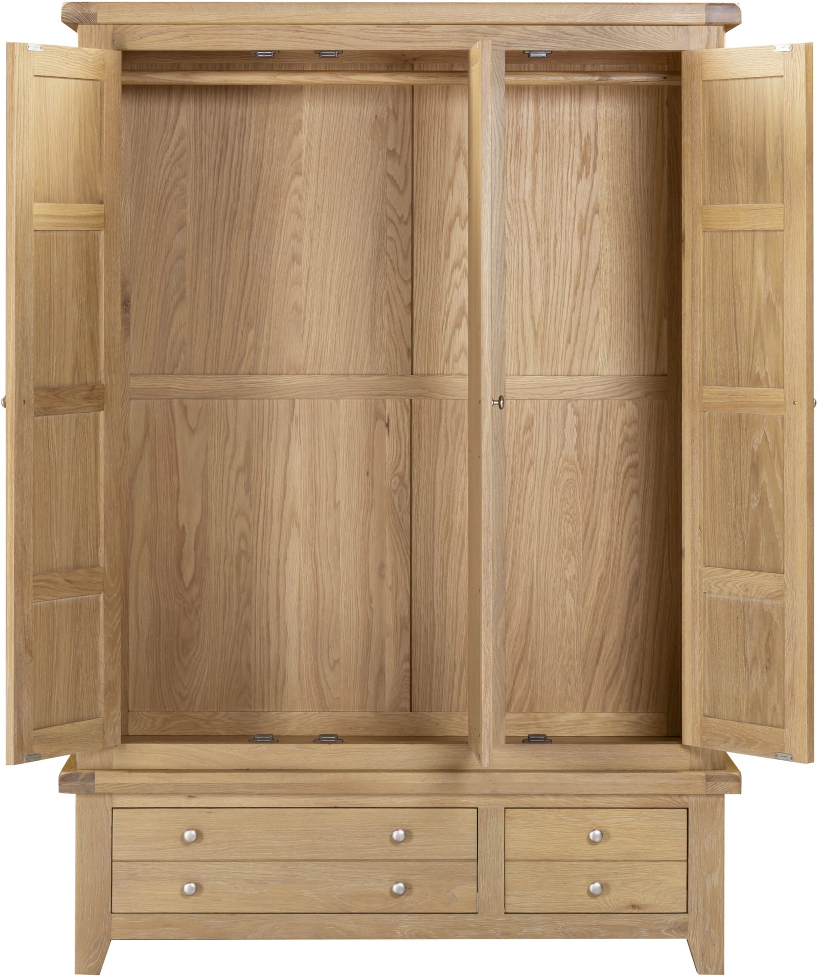 Windsor 3 Door 2 Drawer Wardrobe Natural Oak - Image 4