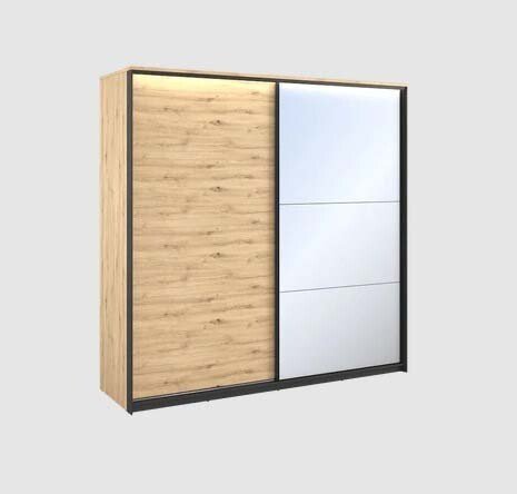 Quant 2.2m Sliderobe – Oak Artisan (LED Included) - Image 3