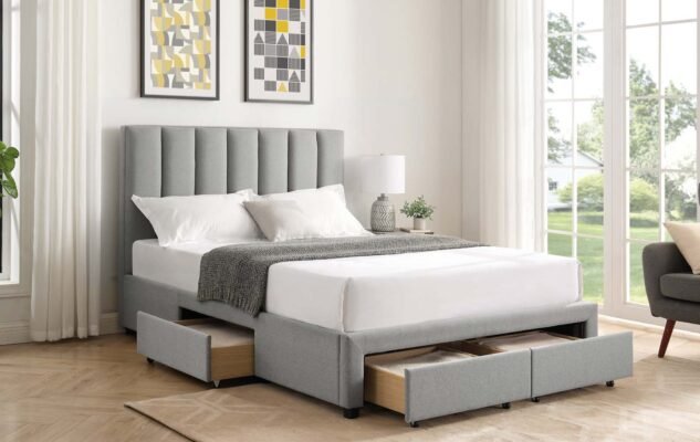 Hove Grey Storage Bedframe / 2 Sizes