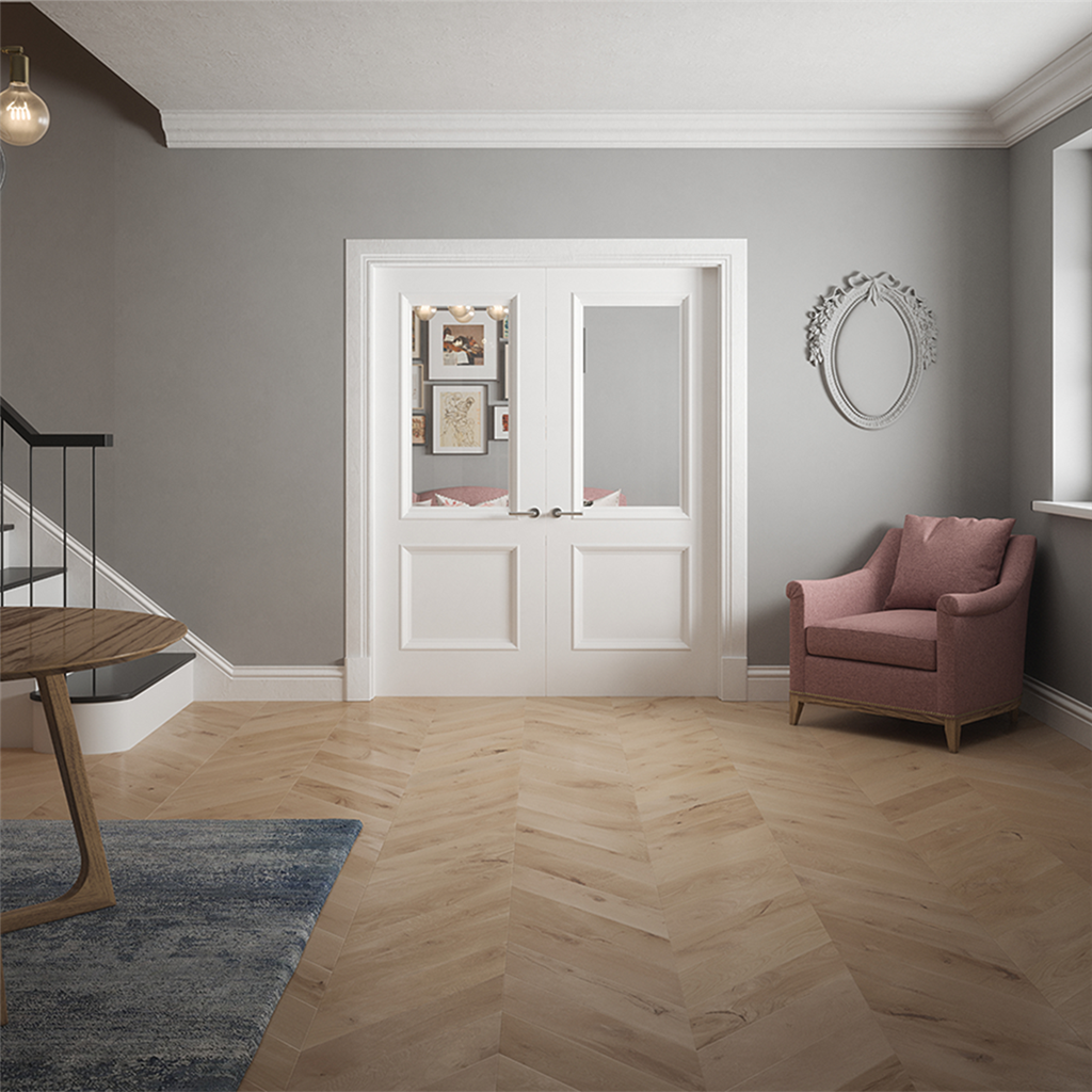 Monroe 2 Panel Bolection Clear Glazed Doors - Image 2