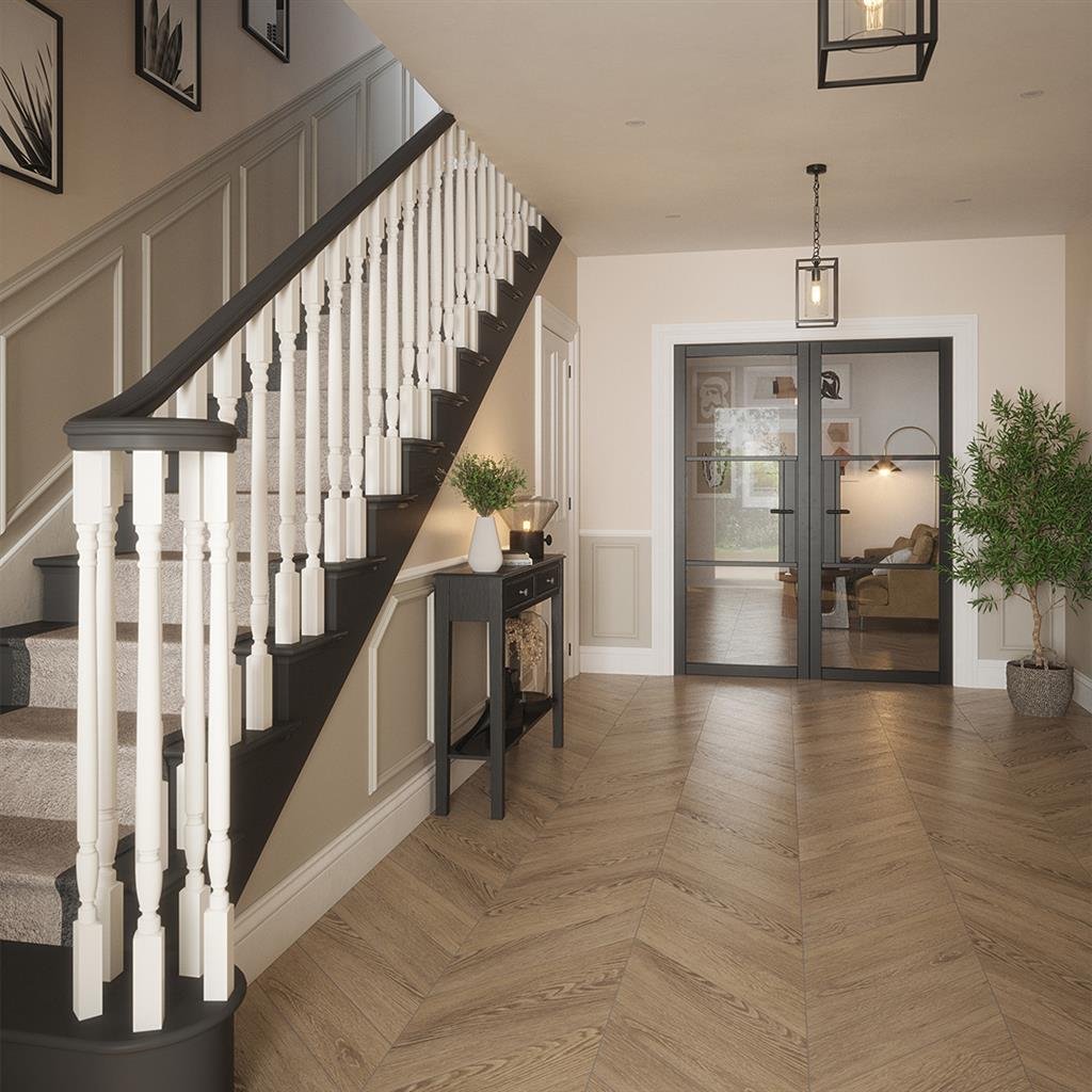 Seattle 3 Lite Clear Glass Black Primed Doors - Image 5