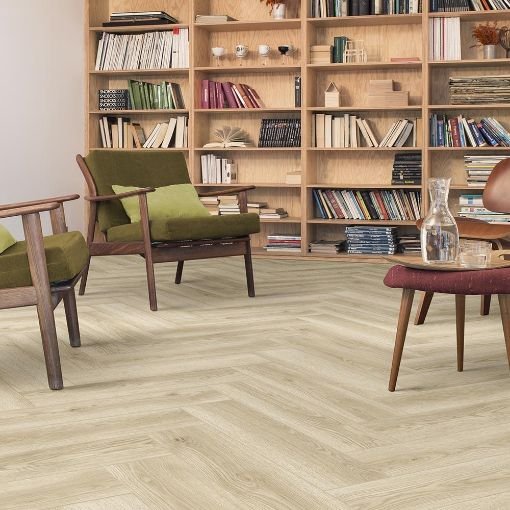 Elenza LVT Herringbone Barley Oak
