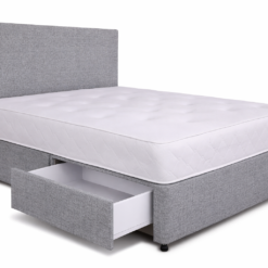 Divan Tweed Base & Headboard 2 Storage Drawers