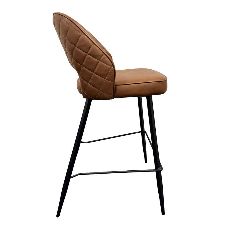 Sutton Bar Stool Tan PU Medium Height - Image 3