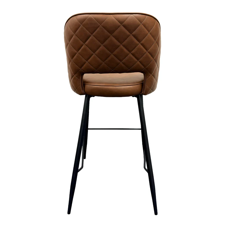 Sutton Bar Stool Tan PU Medium Height - Image 5