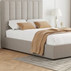 Holly Storage Bed Beige Fabric / 2 Sizes