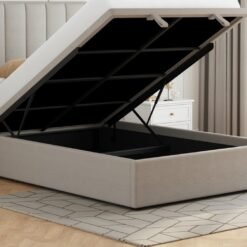 Alternative view of Holly Storage Bed Beige Fabric / 2 Sizes