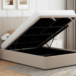 Alternative view of Willow Storage Bed Beige Fabric / 2 Sizes