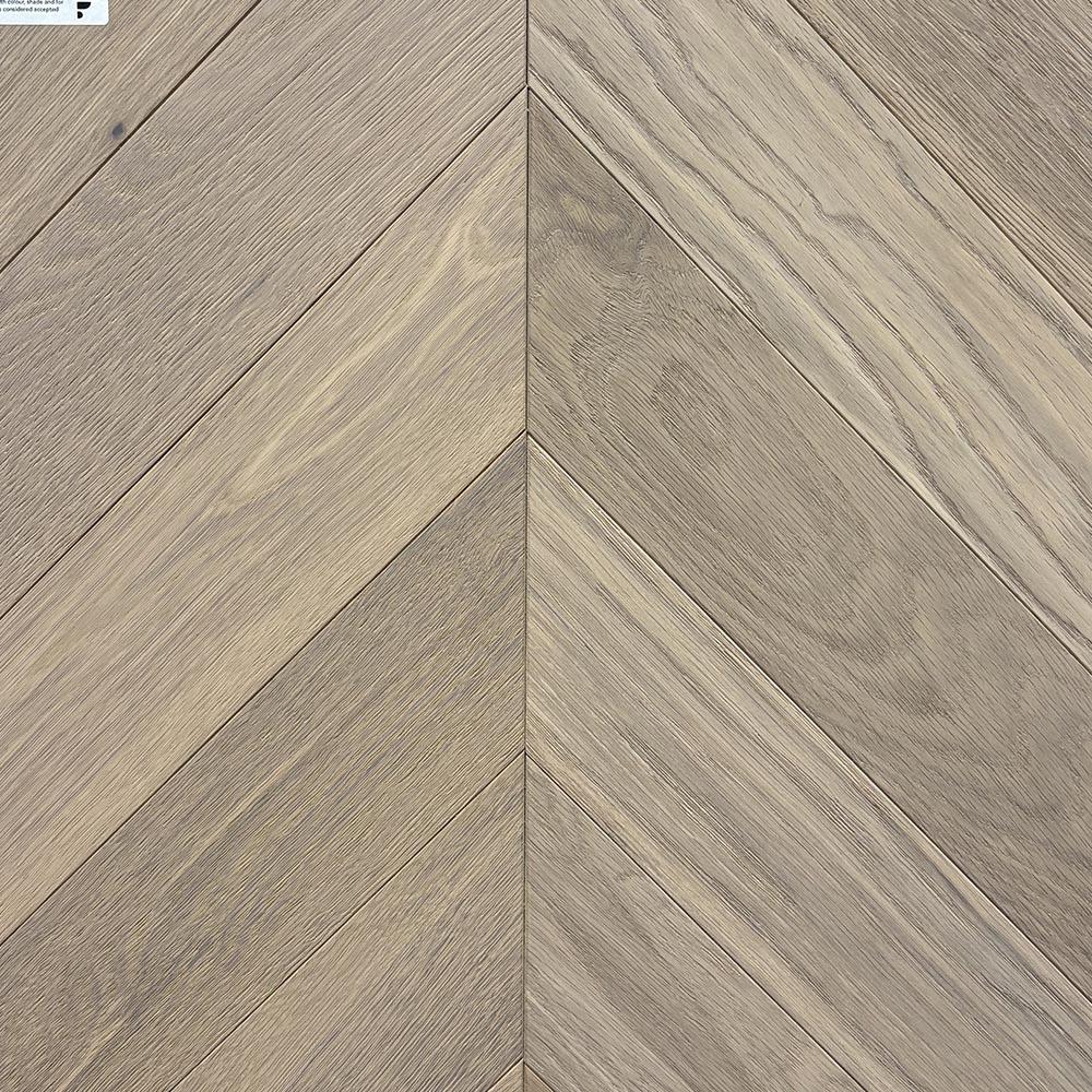 Artisan Chevron Smoke White Light Brushed & Oiled Flooring - Image 2