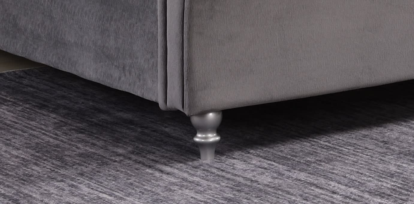 Kilkenny Grey Velvet Bed - Image 4