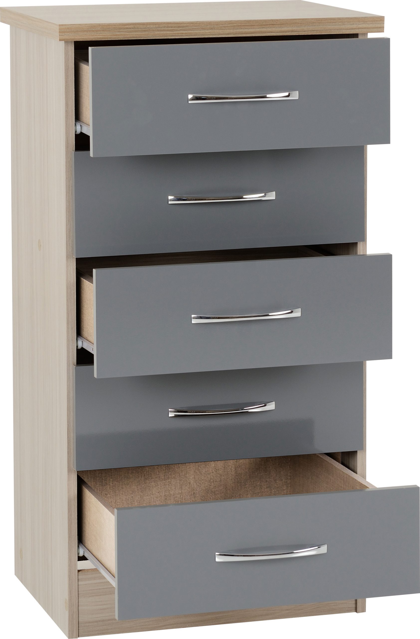 Nevada 5 Drawer Narrow Chest - Image 2