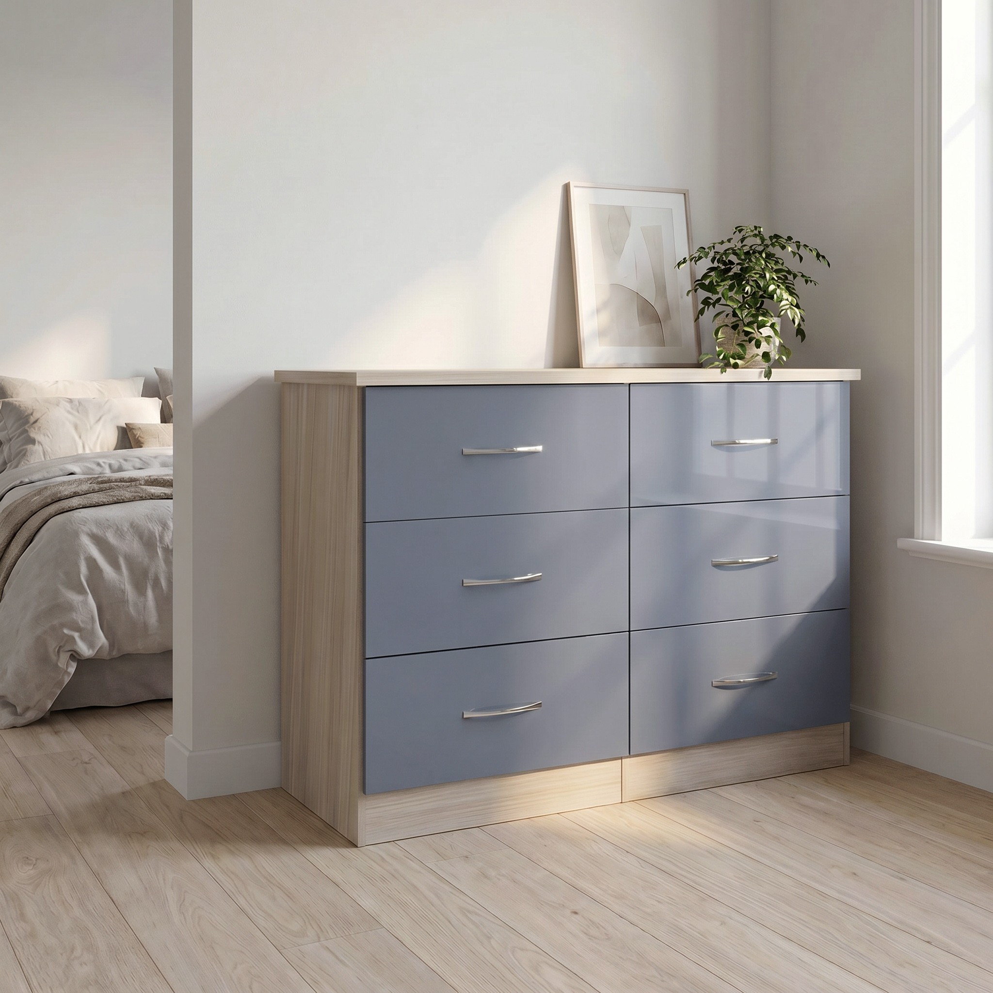 Nevada Ultimate Sliderobe Bedroom Storage / Grey Gloss - Image 6