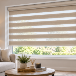 Alternative view of Zebra Ash Modern Window Blinds | Day & Night