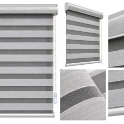 Zebra Grey Modern Window Blinds | Day & Night